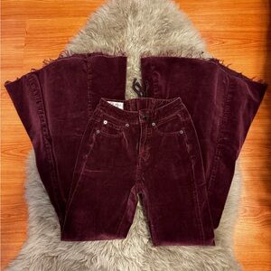 We The Free Maroon Corduroy Trousers